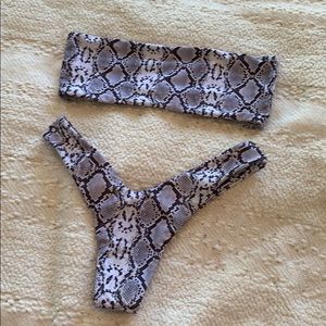 SNAKESKIN SWIM SET